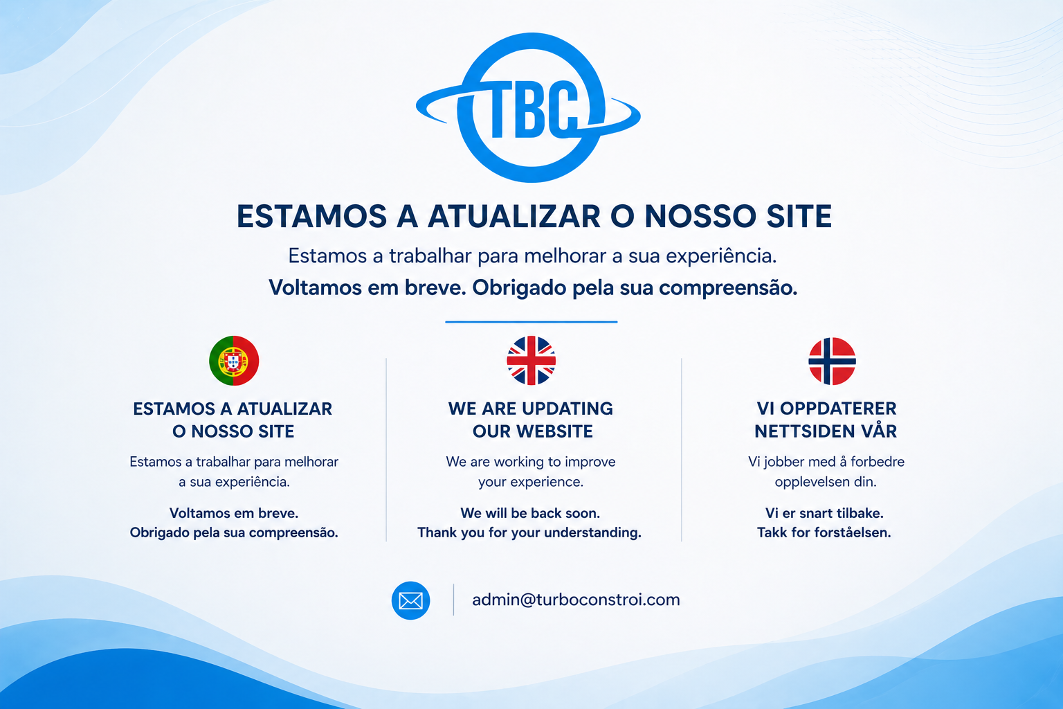 Estamos a atualizar o nosso site